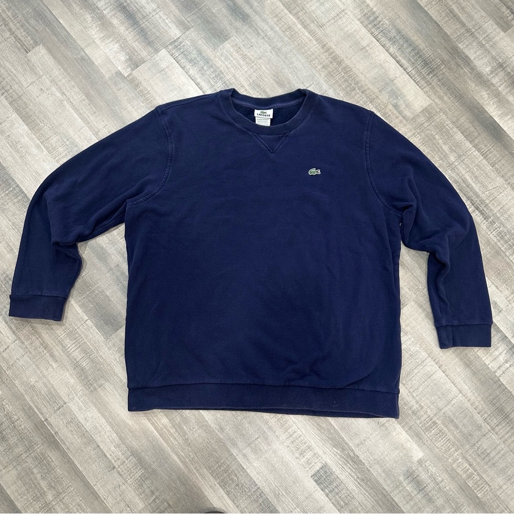 Lacoste Men's Navy Blue pull over Sweater